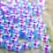 12 Pack: John Bead Aqua Purple Opaque Pink Lined Czech Glass Seed Beads, 6/0